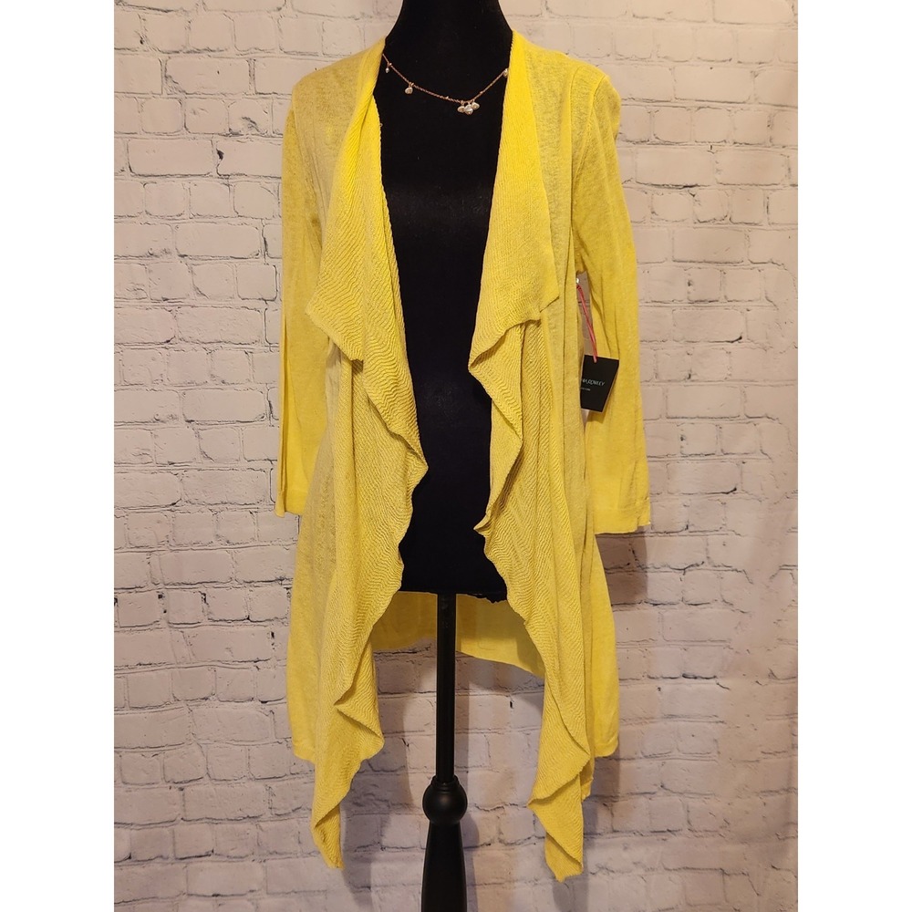 Cynthia Rowley Cardigan Shawl Sweater Linen/Cotton Sz.‎ M NWT - Picture 2 of 9